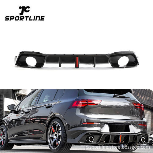 Carbon Fiber Aero Rear Diffuser for VW Golf MK8 GTI 2021-2022